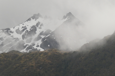 Snow covered Patagonian peaks